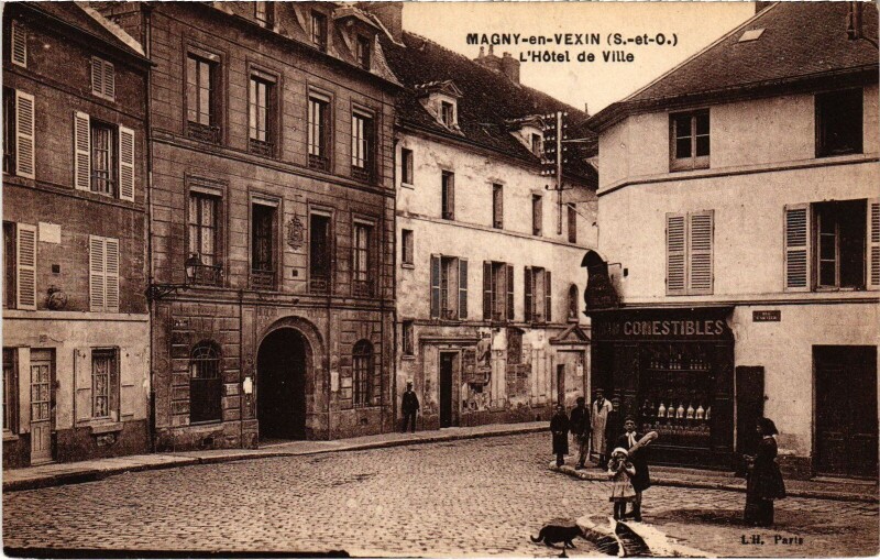 Carte postale ancienne Magny en Vexin Hotel de Ville à Magny-en-Vexin