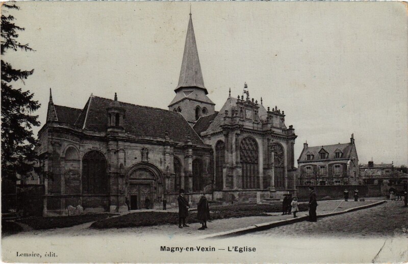 Carte postale ancienne Magny en Vexin Eglise à Magny-en-Vexin