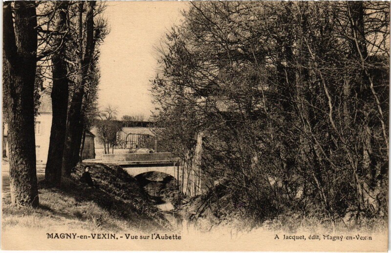 Carte postale ancienne Magny en Vexin vue sur l'Aubette à Magny-en-Vexin