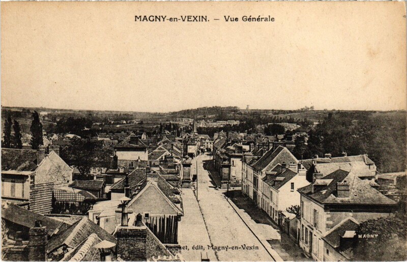 Carte postale ancienne Magny en Vexin vue generale à Magny-en-Vexin