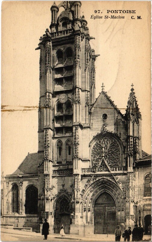 Carte postale ancienne Pontoise Eglise Saint-Maclou à Pontoise
