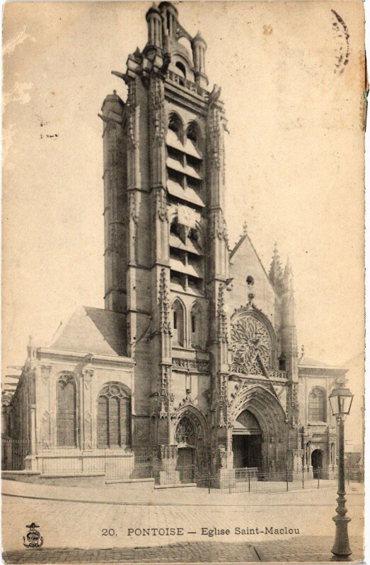 Carte postale ancienne Pontoise Eglise Saint-Maclou à Pontoise
