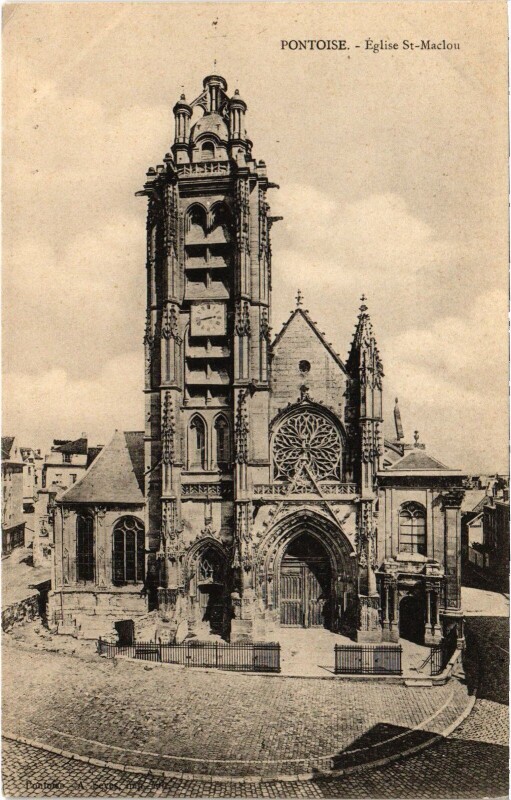 Carte postale ancienne Pontoise Eglise Saint-Maclou à Pontoise