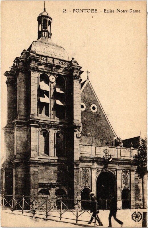 Carte postale ancienne Pontoise Eglise Notre Dame à Pontoise