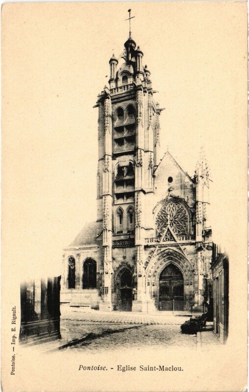 Carte postale ancienne Pontoise Eglise Saint-Maclou à Pontoise