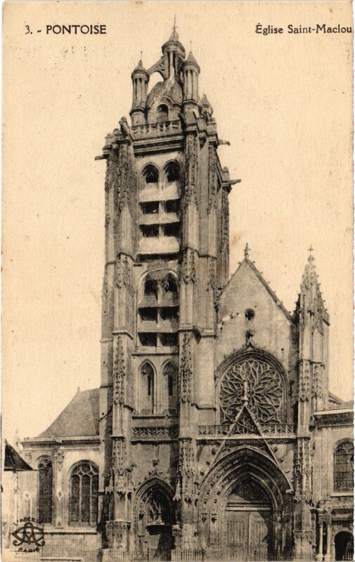Carte postale ancienne Pontoise Eglise Saint-Maclou à Pontoise