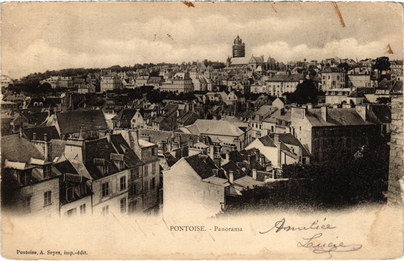 Carte postale ancienne Pontoise panorama à Pontoise