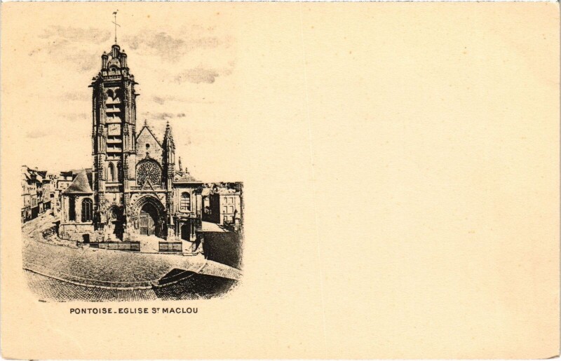 Carte postale ancienne Pontoise Eglise Saint-Maclou à Pontoise
