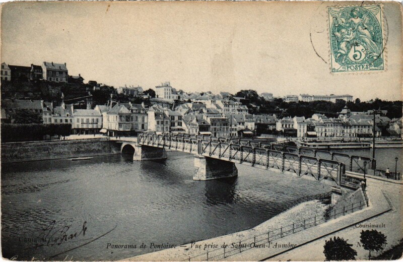 Carte postale ancienne Pontoise panorama à Pontoise