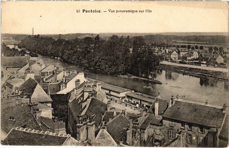 Carte postale ancienne Pontoise vue panoramique à Pontoise