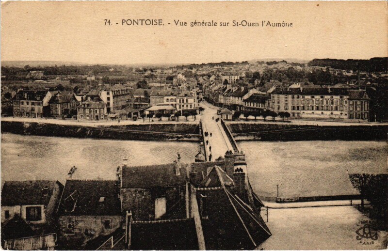 Carte postale ancienne Pontoise vue generale à Pontoise