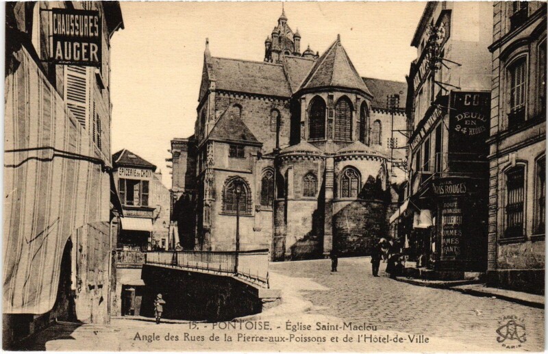 Carte postale ancienne Pontoise Eglise Saint-Maclou à Pontoise