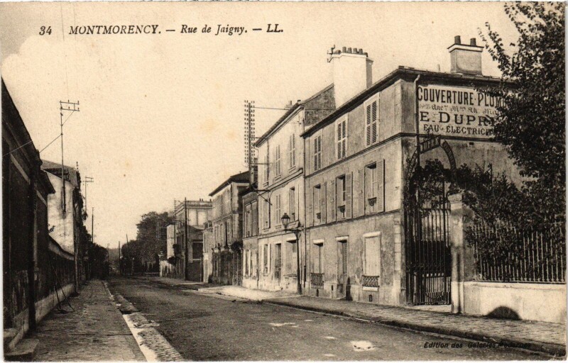 Carte postale ancienne Montmorency Rue de Jaigny à Montmorency