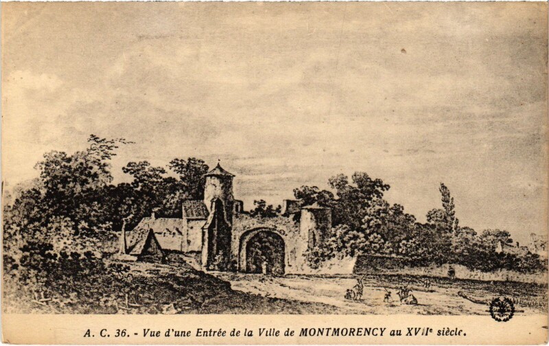 Carte postale ancienne Montmorency vue d'une entree de la Ville à Montmorency