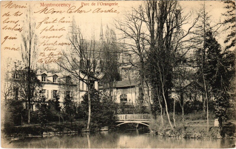 Carte postale ancienne Montmorency Parc de l'Orangerie à Montmorency