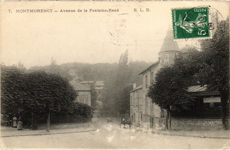 Carte postale ancienne Montmorency Avenue de la Fontaine Rene à Montmorency