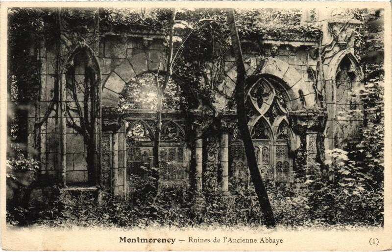 Carte postale ancienne Montmorency Ruines de l'Ancienne Abbaye à Montmorency
