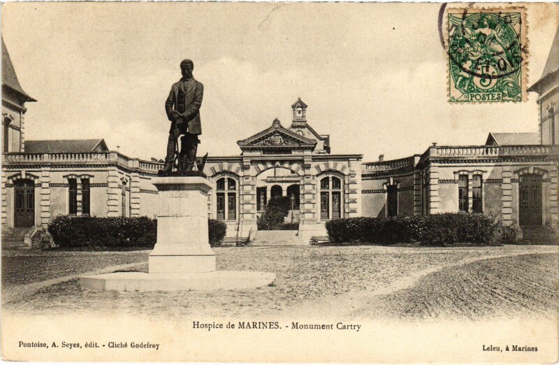Carte postale ancienne Hospice de Marines Monument Cartry à Marines
