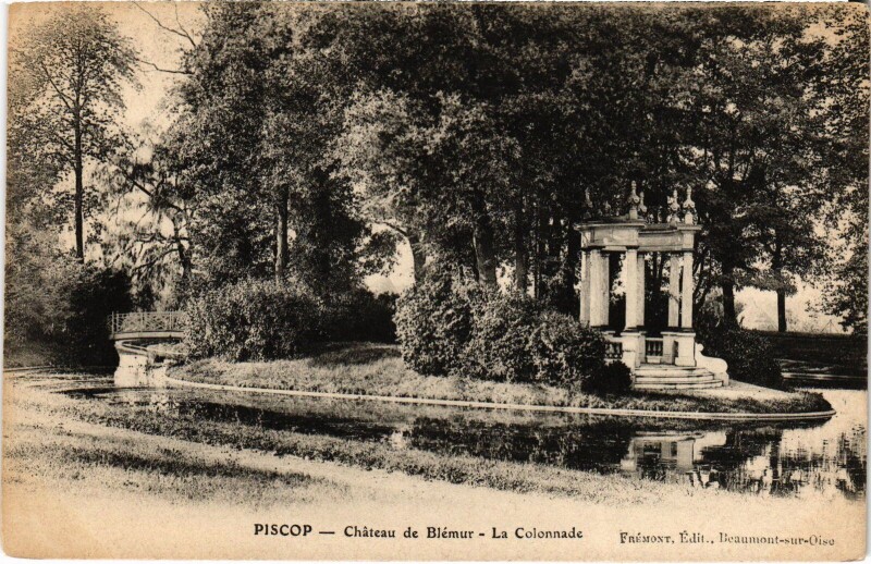 Carte postale ancienne Piscop Chateau de Blemur La Colonnade à Piscop