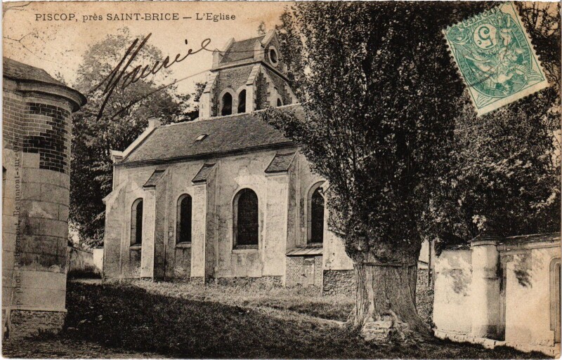 Carte postale ancienne Piscop Eglise à Piscop