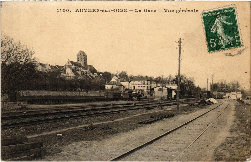 Carte postale ancienne Auvers La Gare