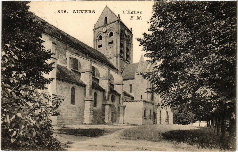 Carte postale ancienne Auvers Eglise