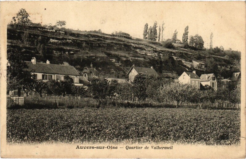 Carte postale ancienne Auvers Quartier de Valhermeil
