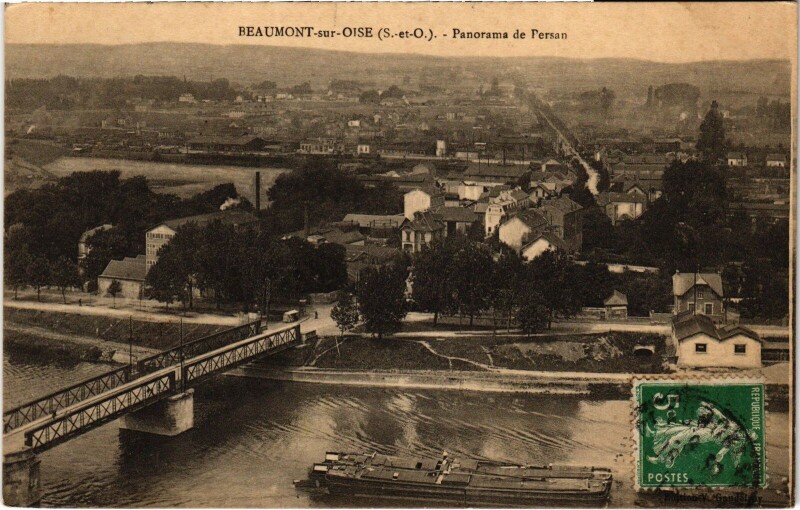 Carte postale ancienne Beaumont panorama de Persan à Persan