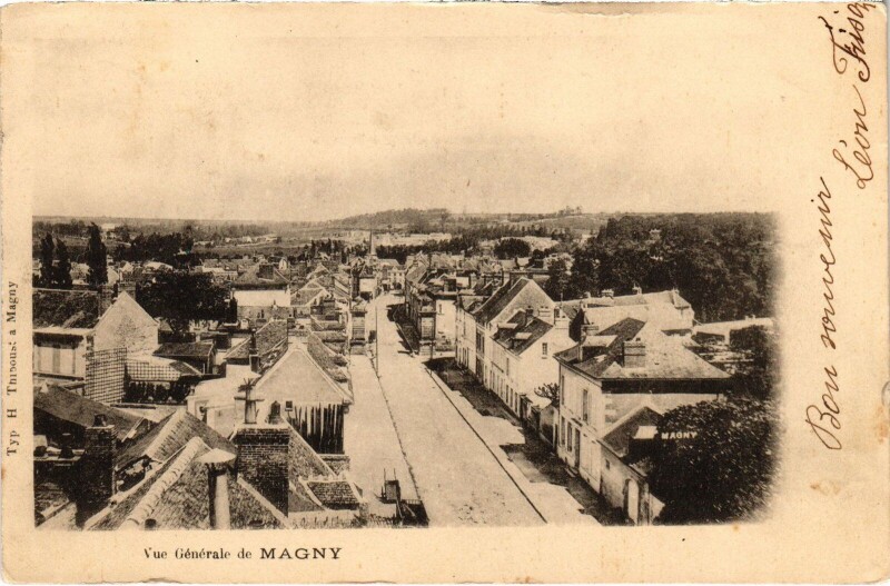 Carte postale ancienne Magny en Vexin vue generale à Magny-en-Vexin