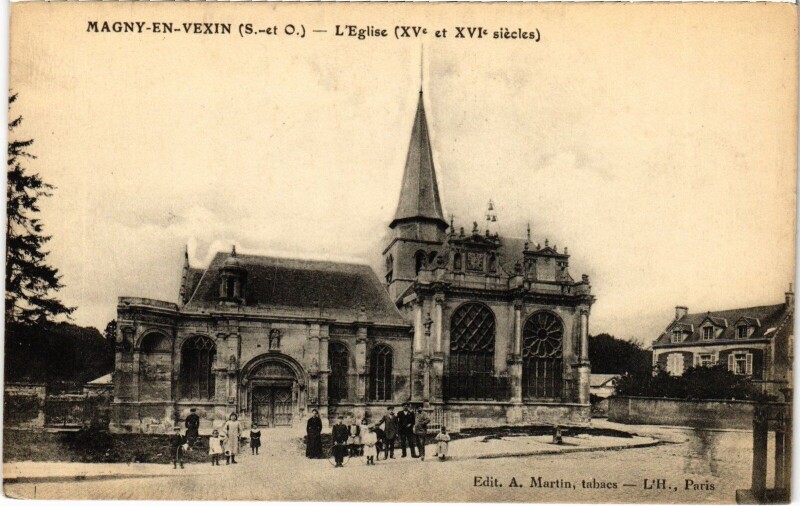 Carte postale ancienne Magny en Vexin Eglise à Magny-en-Vexin