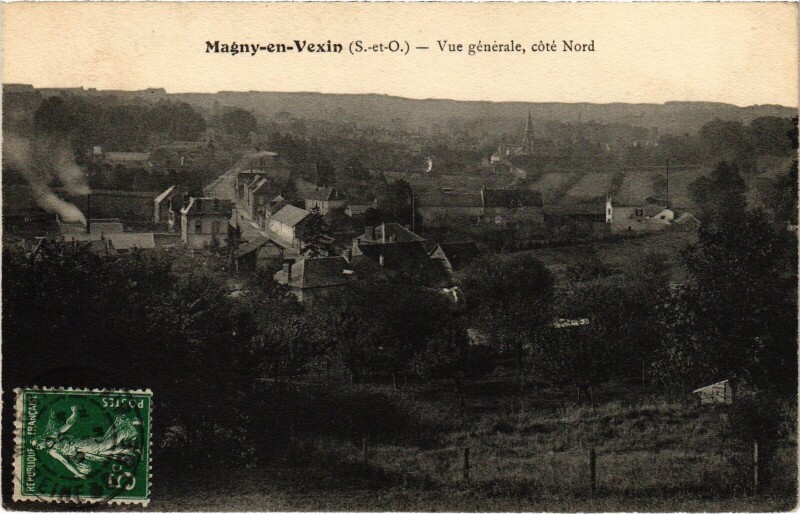 Carte postale ancienne Magny en Vexin vue generale à Magny-en-Vexin