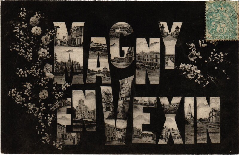 Carte postale ancienne Magny en Vexin souvenir à Magny-en-Vexin