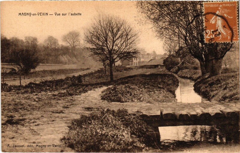Carte postale ancienne Magny en Vexin vue sur l'Aubette à Magny-en-Vexin