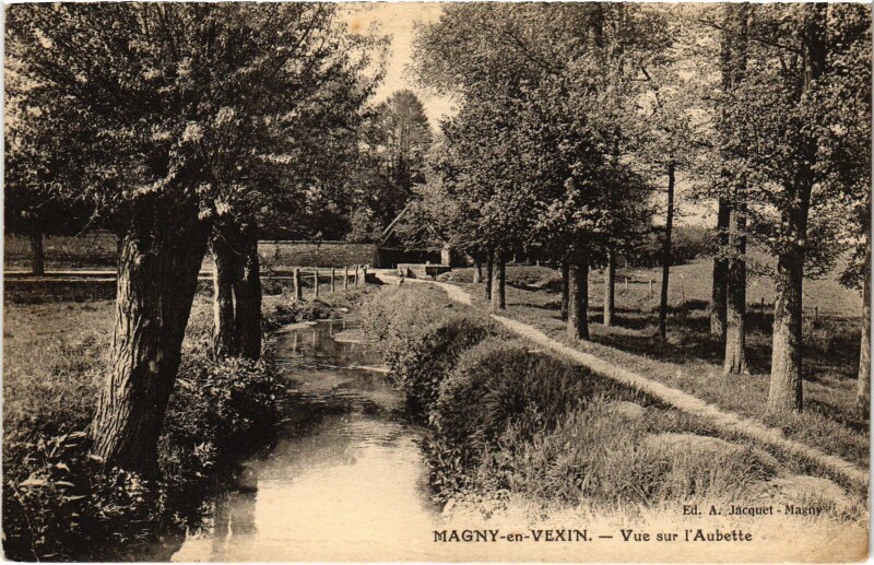 Carte postale ancienne Magny en Vexin vue sur l'Aubette à Magny-en-Vexin