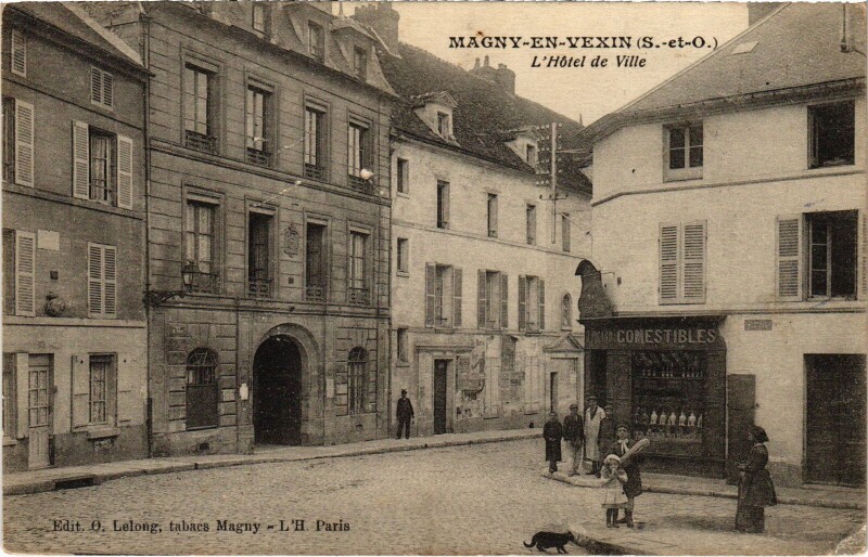 Carte postale ancienne Magny en Vexin Hotel de Ville à Magny-en-Vexin
