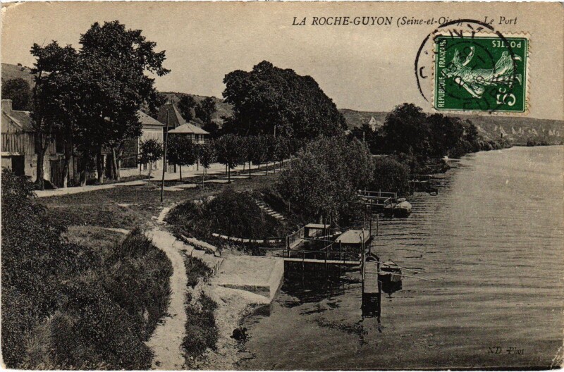 Carte postale ancienne La Roche Guyon Le Port à La Roche-Guyon