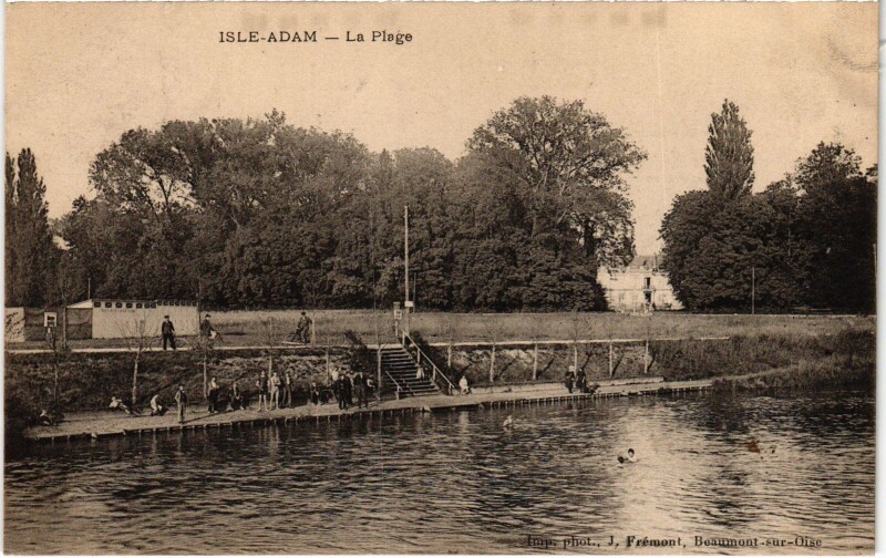 Carte postale ancienne L'Isle Adam La Plage à L'Isle-Adam