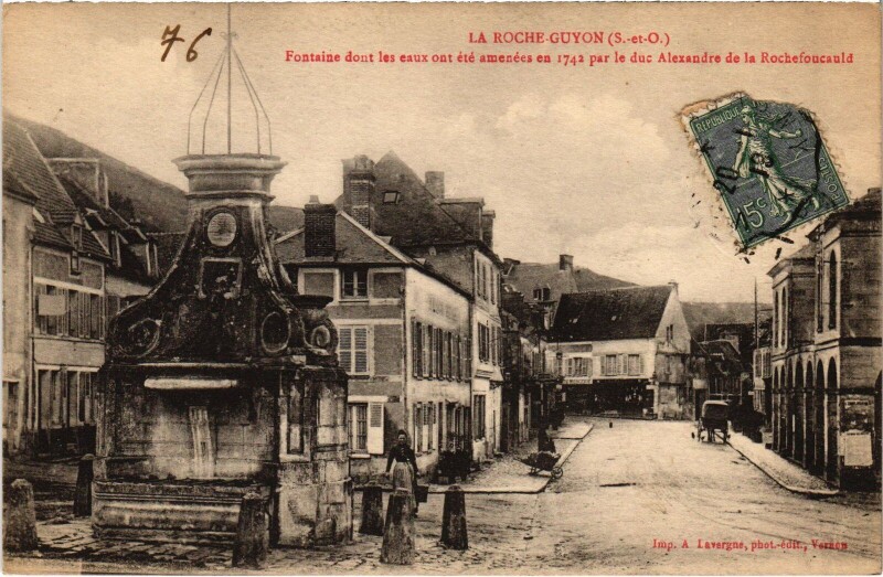 Carte postale ancienne La Roche Guyon Fontaine à La Roche-Guyon
