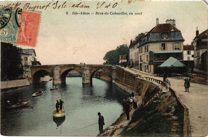Carte postale ancienne L'Isle Adam Bras du Cabouillet à L'Isle-Adam