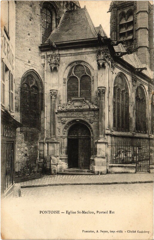 Carte postale ancienne Pontoise Eglise Saint-Maclou à Pontoise