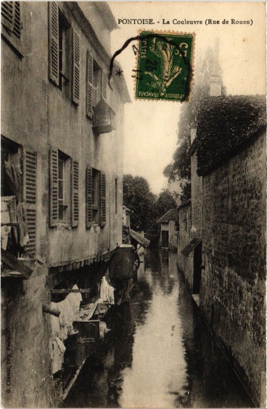 Carte postale ancienne Pontoise La Couleuvre à Pontoise