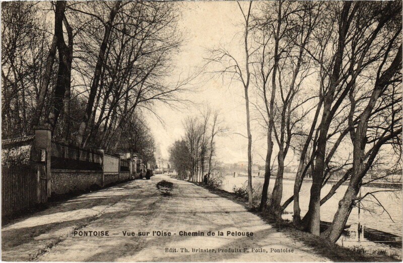 Carte postale ancienne Pontoise Chemin de la Pelouse à Pontoise