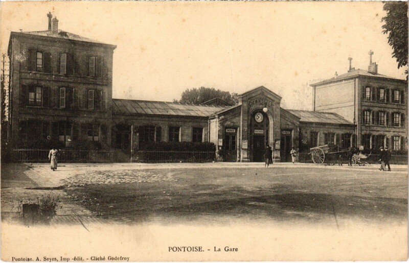 Carte postale ancienne Pontoise La Gare à Pontoise