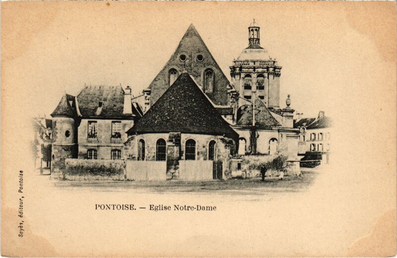 Carte postale ancienne Pontoise Eglise Notre Dame à Pontoise