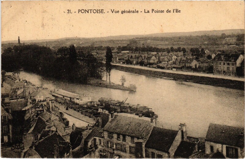 Carte postale ancienne Pontoise vue generale à Pontoise