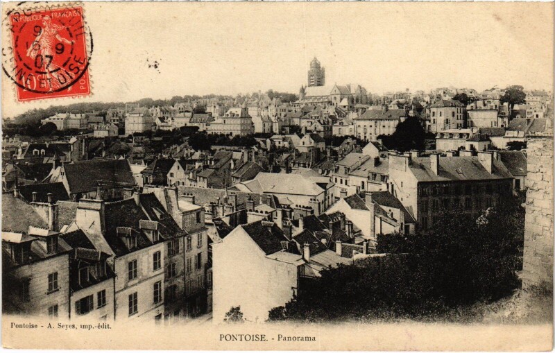 Carte postale ancienne Pontoise panorama à Pontoise