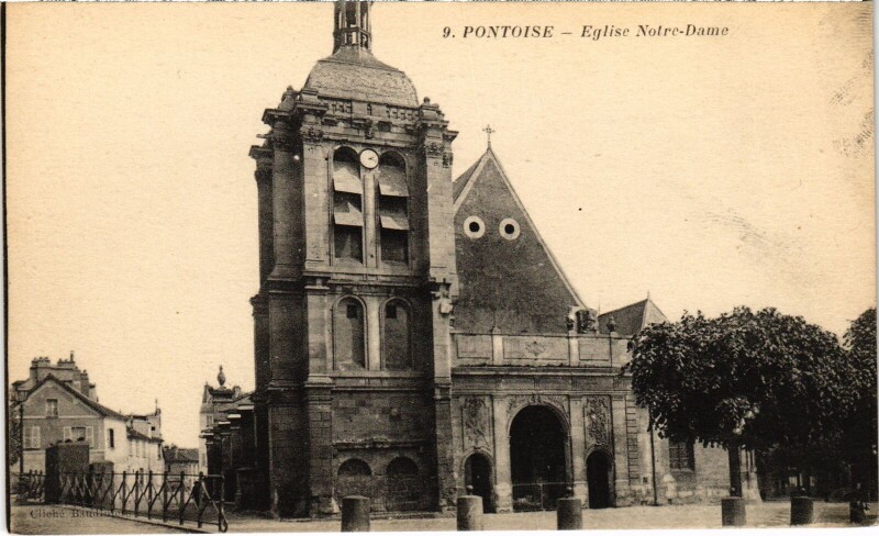 Carte postale ancienne Pontoise Eglise Notre Dame à Pontoise