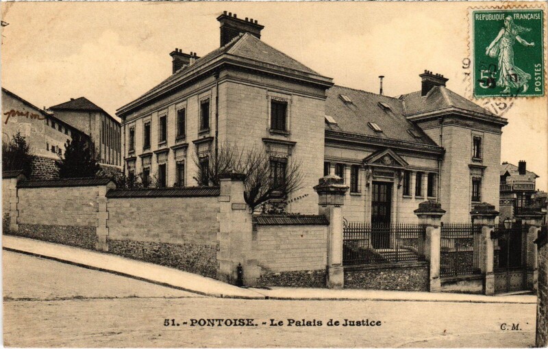 Carte postale ancienne Pontoise Palais de Justice à Pontoise