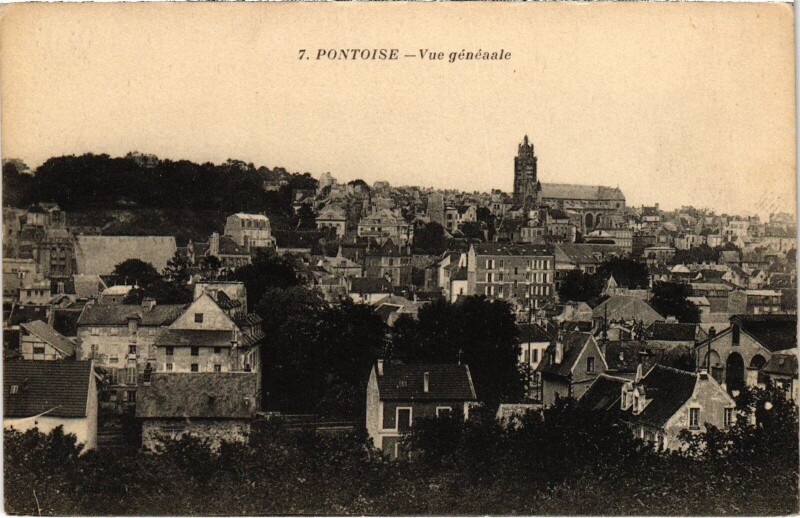 Carte postale ancienne Pontoise vue generale à Pontoise