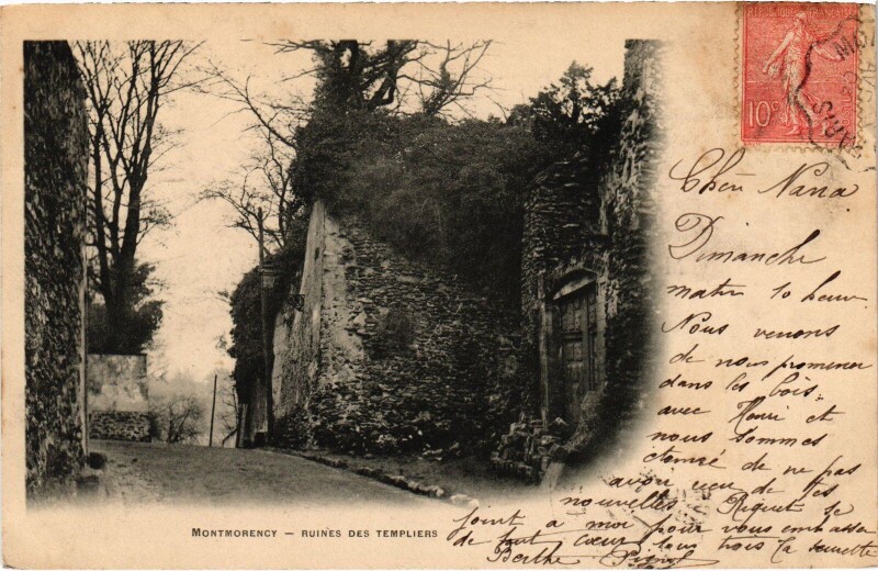 Carte postale ancienne Montmorency Ruines des Templiers à Montmorency